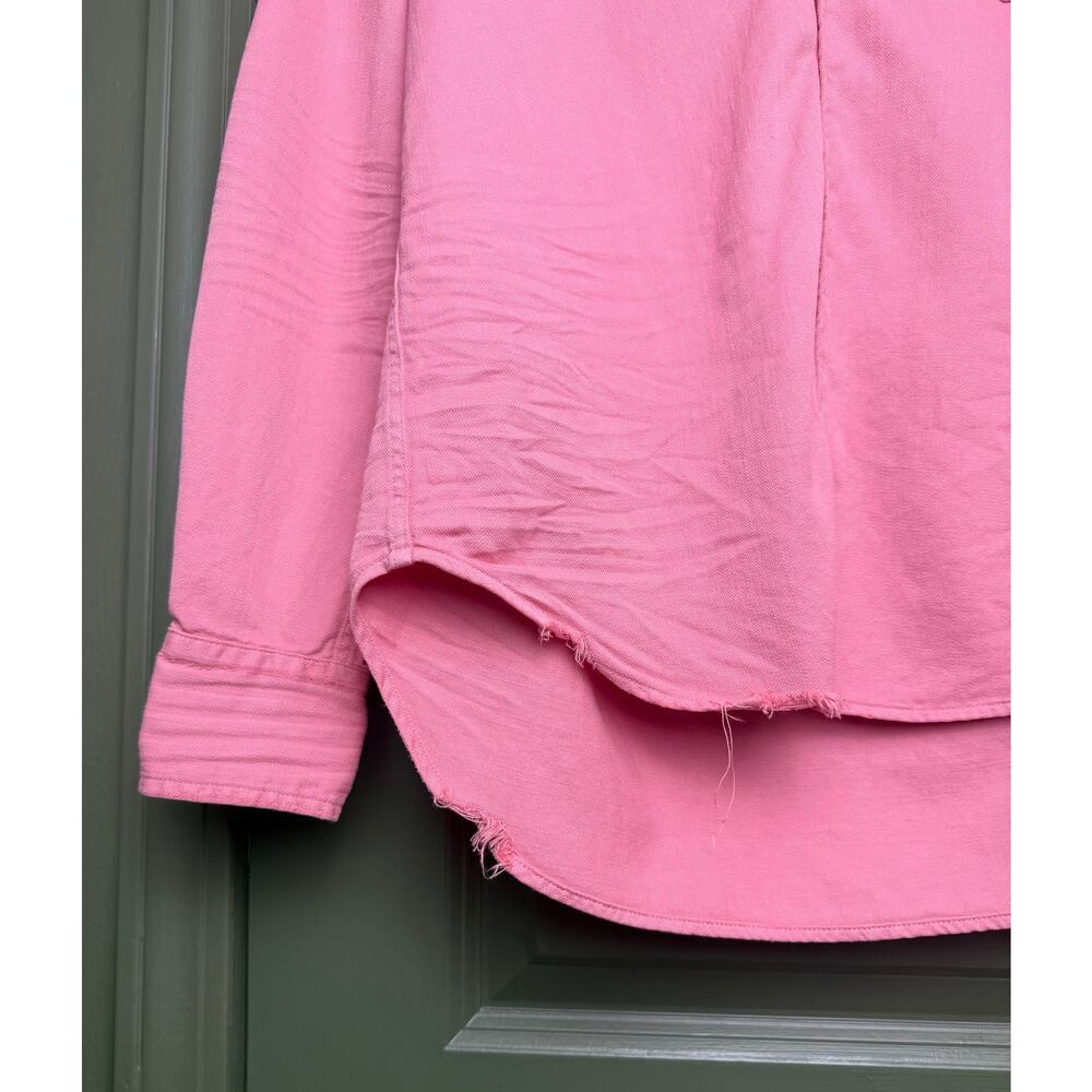 Frank & Eileen EILEEN Famous Denim Button-Up Long Sleeve Shirt Sunset Pink XXS - Picture 4 of 10